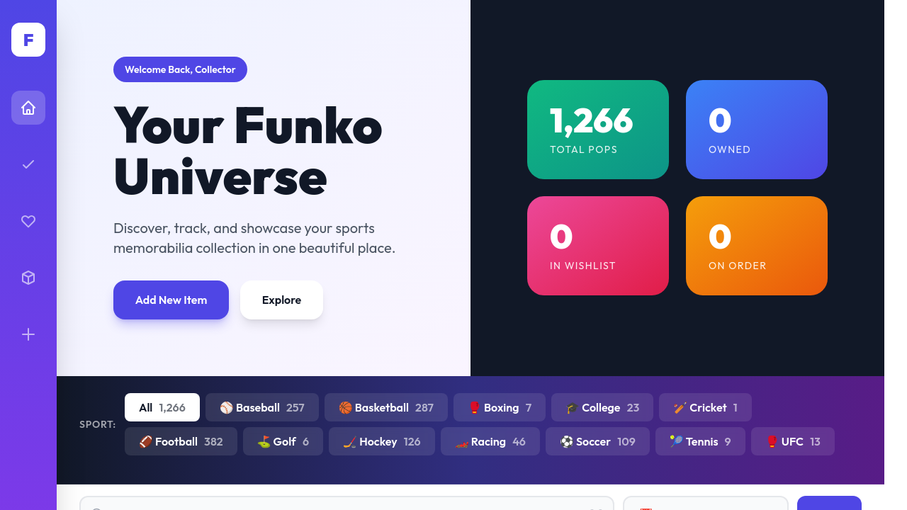 Funko Pop Sports Database